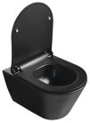 WC tető, Sapho Avva slim wc ülőke, soft-close, króm/fekete 100787-110
