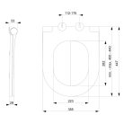 WC tető, Sapho Avva slim wc ülőke, soft-close, króm/fekete 100787-110