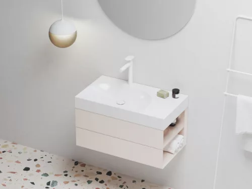 Mosdó, Ravak Lite 80x60 mosdó, túlfolyó nélkül, csaptelep furattal, jobbos XJXP1280001