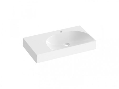 Mosdó, Ravak Lite 80x60 mosdó, túlfolyó nélkül, csaptelep furattal, balos XJXL1280001