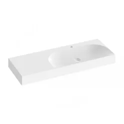  Mosdó, Ravak Lite 120x80 mosdó, túlfolyó nélkül, csaptelep furattal, balos XJXL1212000