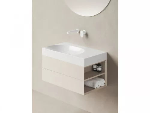 Mosdó, Ravak Lite 80x60 mosdó, túlfolyó és csaptelep furat nélkül, jobbos XJXP1380001