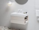 Mosdó, Ravak Lite 80x60 mosdó, túlfolyó és csaptelep furat nélkül, jobbos XJXP1380001
