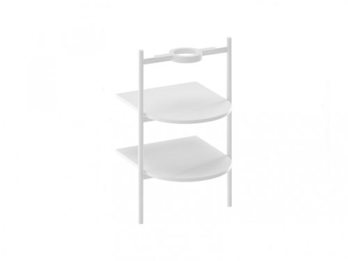 Alsó szekrény, Ravak CS Yard nyitott polcos, Yard 40 mosdó beépítéséhez, matt fehér D80000E004