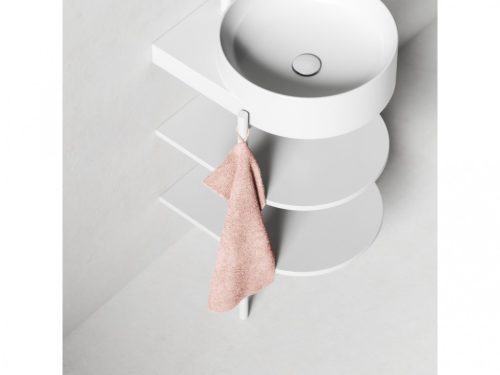 Alsó szekrény, Ravak CS Yard nyitott polcos, Yard 40 mosdó beépítéséhez, matt fehér D80000E004