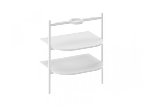 Alsó szekrény, Ravak CS Yard nyitott polcos, Yard 60 mosdó beépítéséhez, matt fehér D80000E005