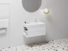 Alsó szekrény, Ravak SD Lite 80 fürdőszobai szekrény, fehér, balos X000001873