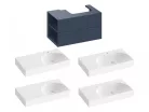 Alsó szekrény, Ravak SD Lite 80 fürdőszobai szekrény, deepsea blue, balos X000001875