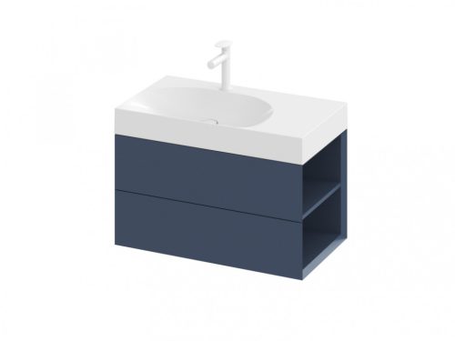 Alsó szekrény, Ravak SD Lite 80 fürdőszobai szekrény, deepsea blue, jobbos X000001887