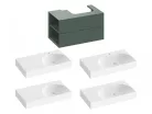 Alsó szekrény, Ravak SD Lite 80 fürdőszobai szekrény, grey green, balos X000001876