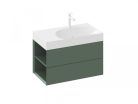 Alsó szekrény, Ravak SD Lite 80 fürdőszobai szekrény, grey green, balos X000001876