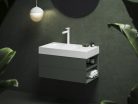 Alsó szekrény, Ravak SD Lite 80 fürdőszobai szekrény, grey green, jobbos X000001888