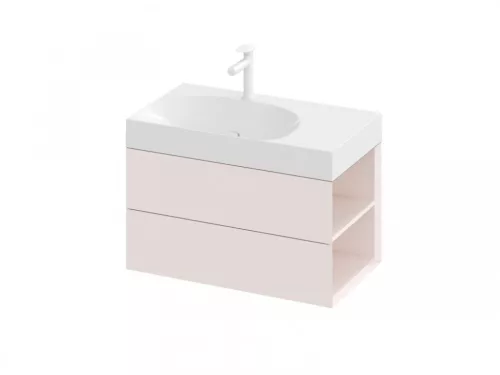 Alsó szekrény, Ravak SD Lite 80 fürdőszobai szekrény, alabaster pink, jobbos X000001890