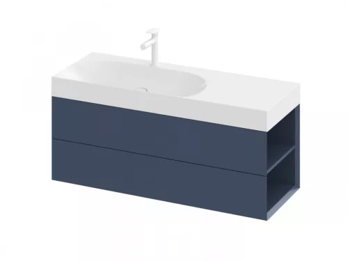 Alsó szekrény, Ravak SD Lite 120 fürdőszobai szekrény, deepsea blue, jobbos X000001893