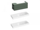 Alsó szekrény, Ravak SD Lite 120 fürdőszobai szekrény, grey green, balos X000001882