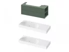Alsó szekrény, Ravak SD Lite 120 fürdőszobai szekrény, grey green, jobbos X000001894