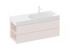 Alsó szekrény, Ravak SD Lite 120 fürdőszobai szekrény, alabaster pink, balos X000001884