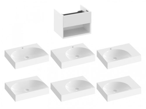 Alsó szekrény, Ravak SD Lite 60 fürdőszobai szekrény, fehér X000001855