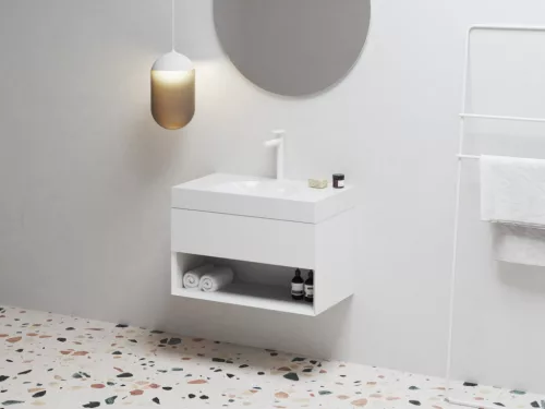 Alsó szekrény, Ravak SD Lite 80 fürdőszobai szekrény, fehér X000001861