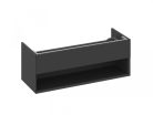Alsó szekrény, Ravak SD Lite 120 fürdőszobai szekrény, matt fekete X000001868
