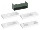 Alsó szekrény, Ravak SD Lite 120 fürdőszobai szekrény, grey green X000001870