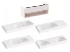 Alsó szekrény, Ravak SD Lite 120 fürdőszobai szekrény, alabaster pink X000001872