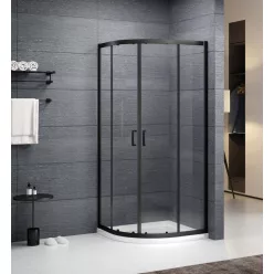   Zuhanykabin, Roltechnik Albis Black íves zuhanykabin, fekete 80x80 N0786