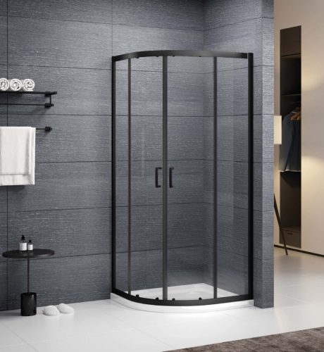 Zuhanykabin, Roltechnik Albis Black íves zuhanykabin, fekete 80x80 N0786