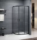 Zuhanykabin, Roltechnik Albis Black íves zuhanykabin, fekete 80x80 N0787