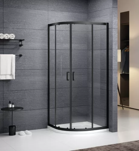 Zuhanykabin, Roltechnik Albis Black íves zuhanykabin, fekete 80x80 N0787
