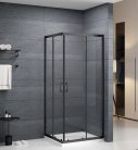 Zuhanykabin, Roltechnik Albis Black szögletes zuhanykabin, fekete 80x80 N0788