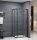 Zuhanykabin, Roltechnik Albis Black szögletes zuhanykabin, fekete 80x80 N0788