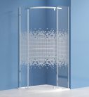Zuhanykabin, Roltechnik Ardis íves zuhanykabin, brillant profil/pattern üveg, 90x90 N0799