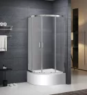 Zuhanykabin, Roltechnik Mundis íves zuhanykabin brillant profil/tweed üveg 80x80x165 N0804