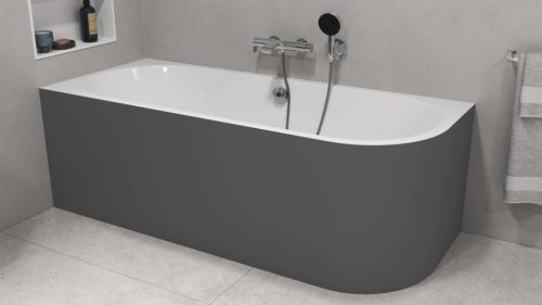 Kád, Sapho Polysan Viva L Monolith aszimmetrikus kád 170x75 fehér/carina 70119M.41