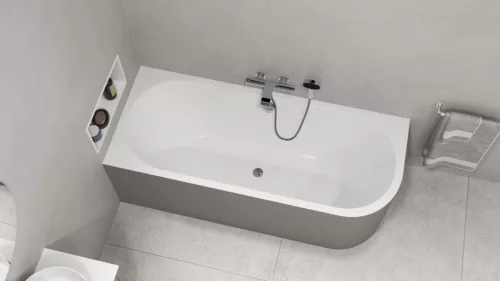 Kád, Sapho Polysan Viva L Monolith aszimmetrikus kád 170x75 fehér/agila 70119M.43