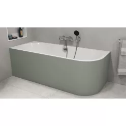   Kád, Sapho Polysan Viva L Monolith aszimmetrikus kád 170x75 fehér/verde 70119M.44