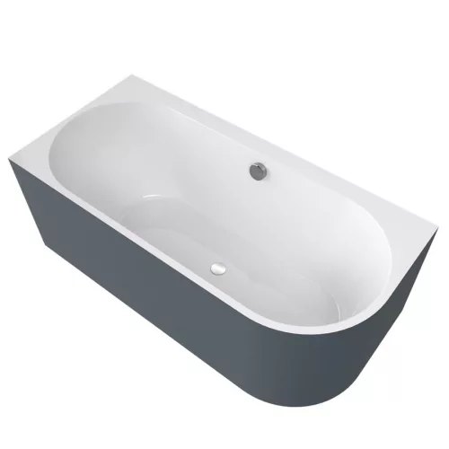 Kád, Sapho Polysan Astra L Monolith aszimmetrikus kád 160x75 fehér/siena 33611M.42