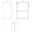 Alsó szekrény, Sapho Cirasa alsó szekrény 1 ajtóval 30x64x46 jobbos/balos, carina CR301-4141