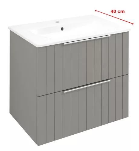 Alsó szekrény, Sapho Cirasa mosdótartó szekrény 2 fiókkal, 58x54x39 cm agila strip CR592-4343S