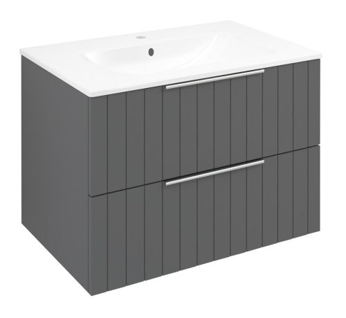 Alsó szekrény, Sapho Cirasa mosdótartó szekrény 2 fiókkal, 69,8x52x46 cm carina strip CR701-4141S