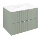 Alsó szekrény, Sapho Cirasa mosdótartó szekrény 2 fiókkal, 69,8x52x46 cm verde strip CR701-4444S