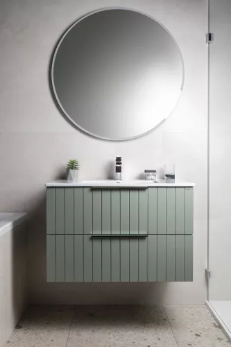 Alsó szekrény, Sapho Cirasa mosdótartó szekrény 2 fiókkal, 69,8x52x46 cm verde strip CR701-4444S