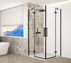 Zuhanykabin, Sapho Trinity Black szögletes zuhanykabin, átlátszó üveggel 110x100 GT2210-11C-B