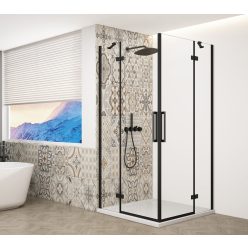   Zuhanykabin, Sapho Trinity Black szögletes zuhanykabin, átlátszó üveggel 110x100 GT2210-11C-B