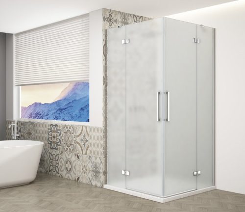 Zuhanykabin, Sapho Trinity Chrome szögletes zuhanykabin, matt üveggel 110x100 GT2210-11M-CH