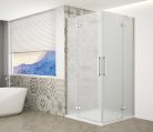 Zuhanykabin, Sapho Trinity Chrome szögletes zuhanykabin, matt üveggel 110x110 GT2211-11M-CH