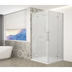   Zuhanykabin, Sapho Trinity Chrome szögletes zuhanykabin, matt üveggel 110x110 GT2211-11M-CH