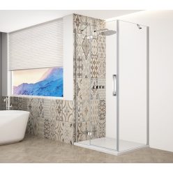   Zuhanykabin,Sapho Trinity Chrome szögletes zuhanykabin,átlátszó üveg,balos 80x100 GT5610-80CL-CH