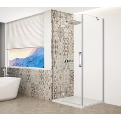   Zuhanykabin,Sapho Trinity Chrome szögletes zuhanykabin,átlátszó üveg,balos 90x100 GT5610-90CL-CH